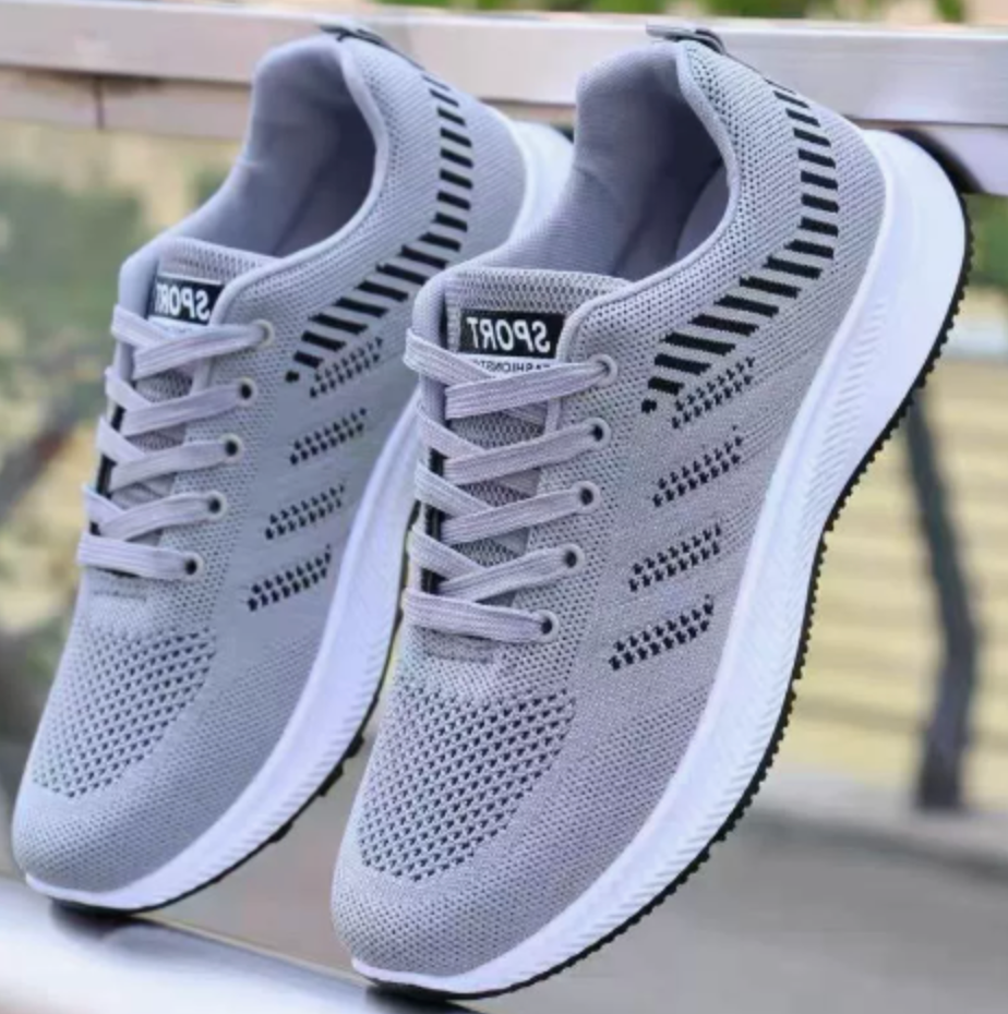 Men’s Breathable Mesh Lace-Up Sneakers
